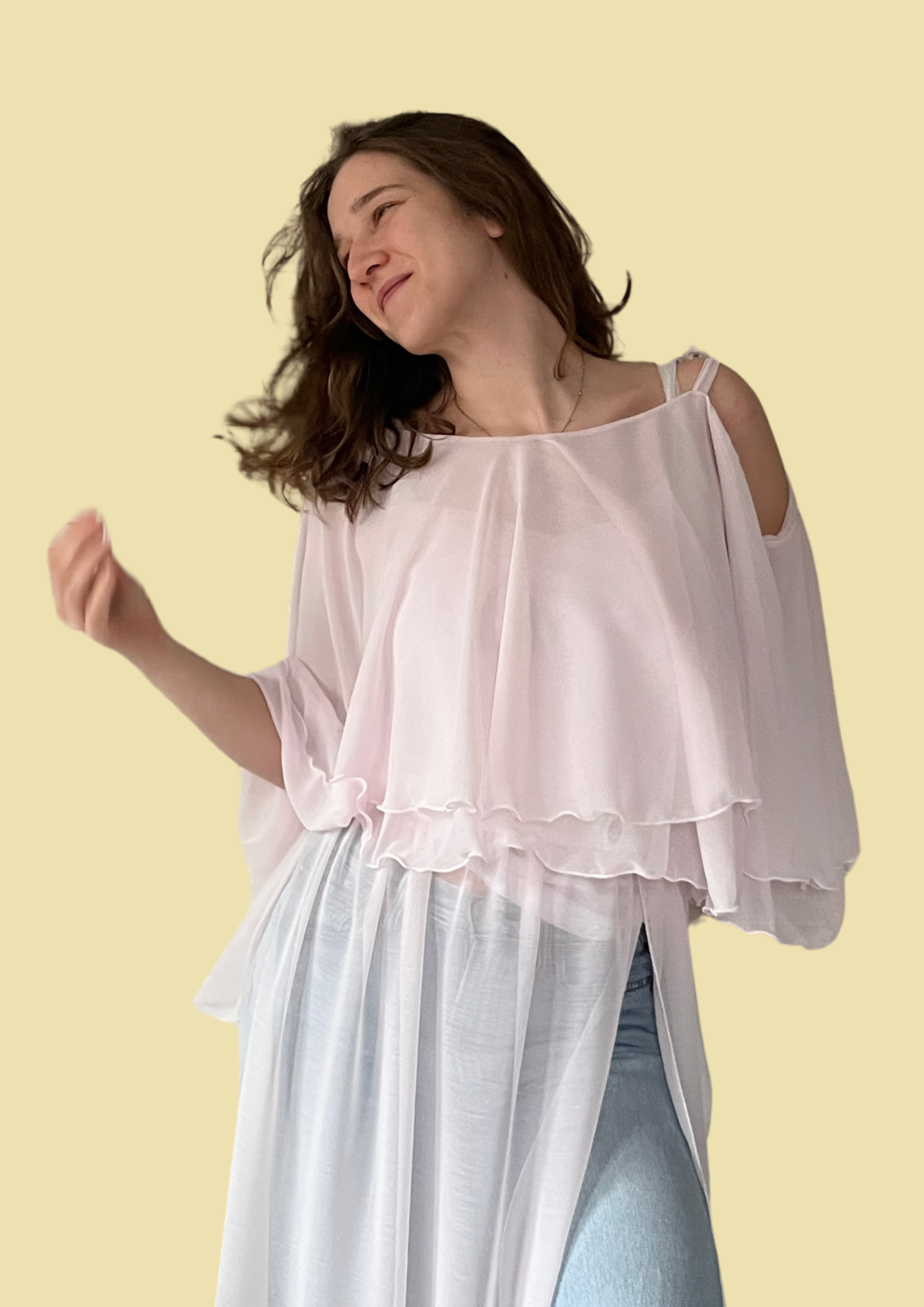 Vlinder top van chiffon