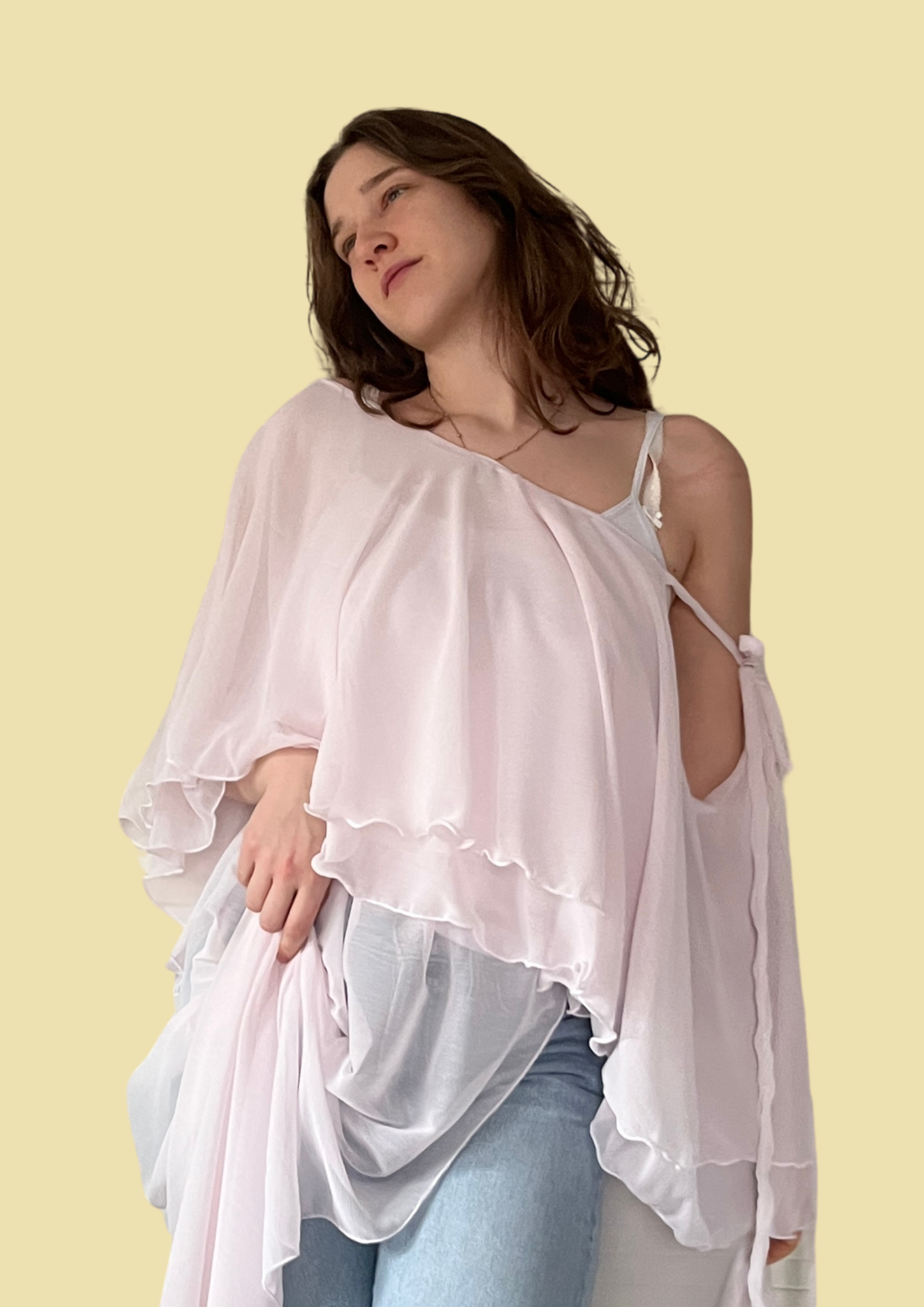 Vlinder top van chiffon