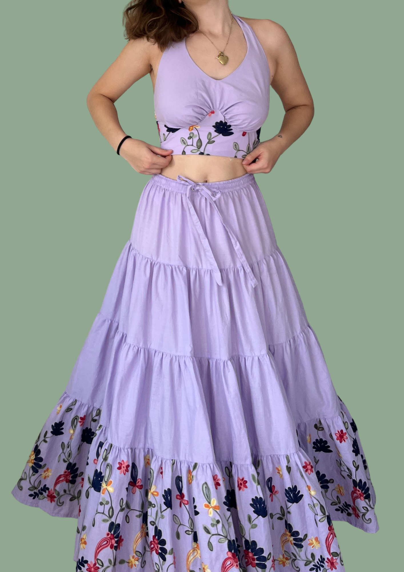 Donna rok paars, 100% katoen