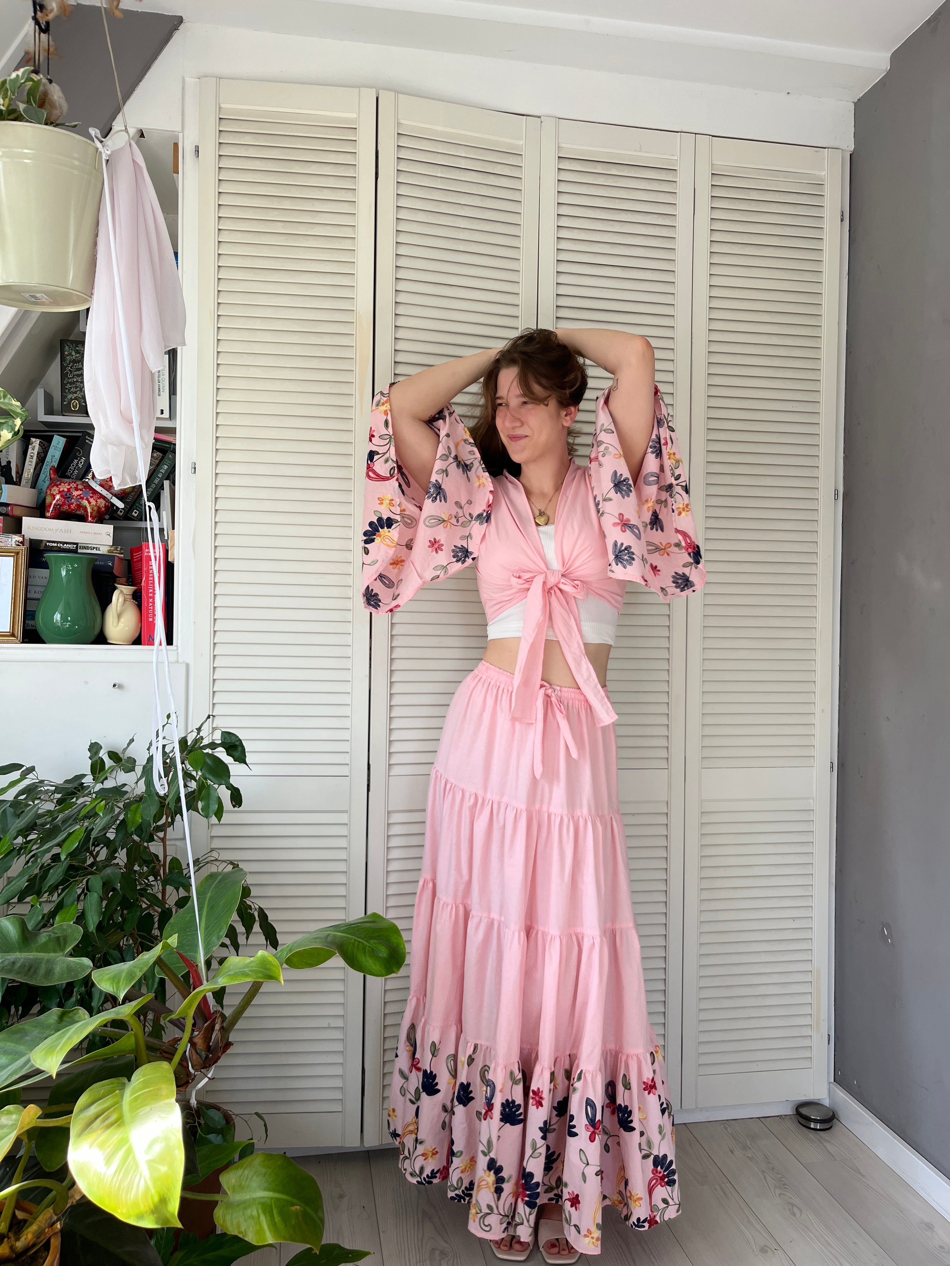 Donna top roze, 100% katoen