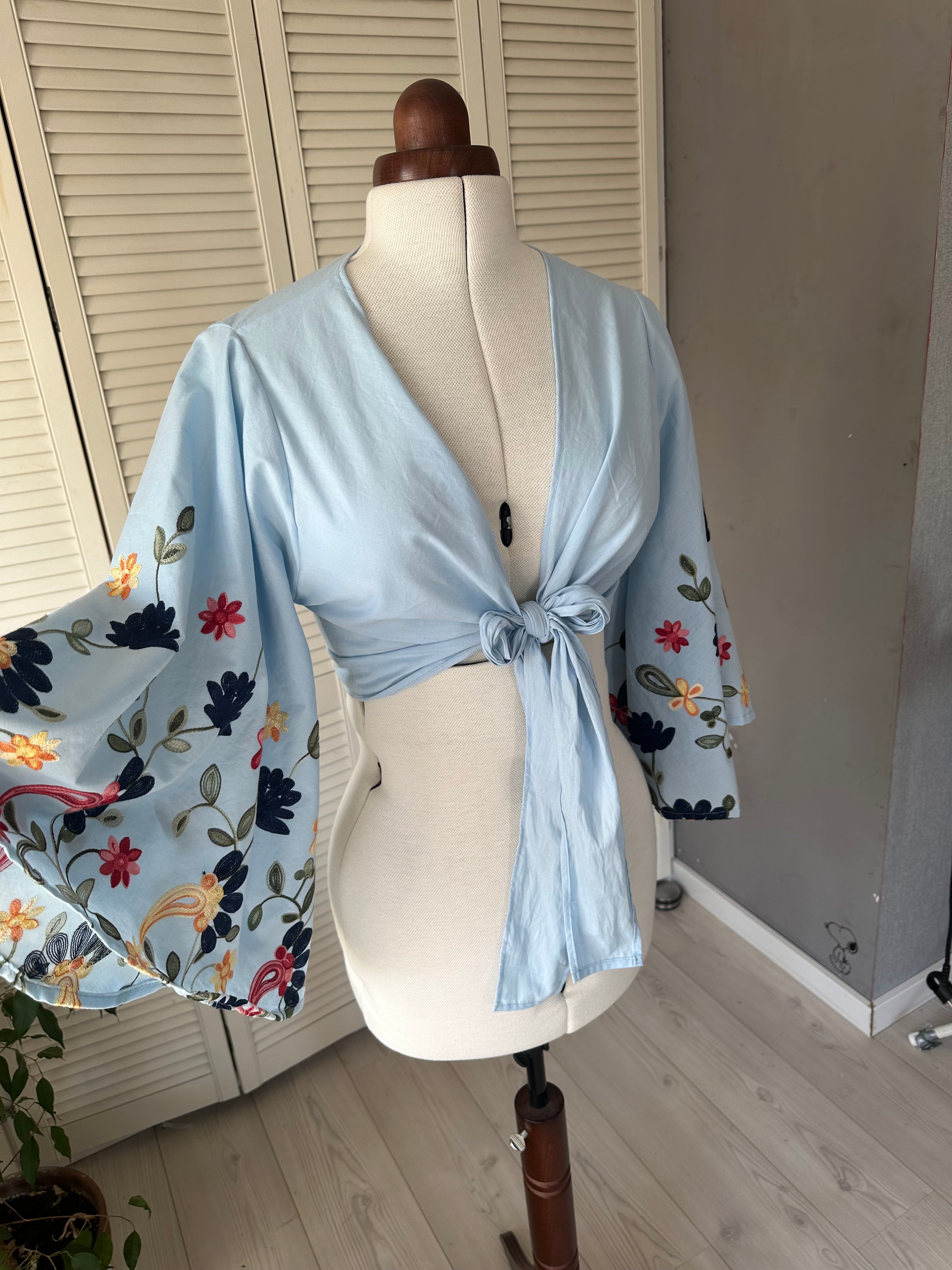Donna top blauw, 100% katoen