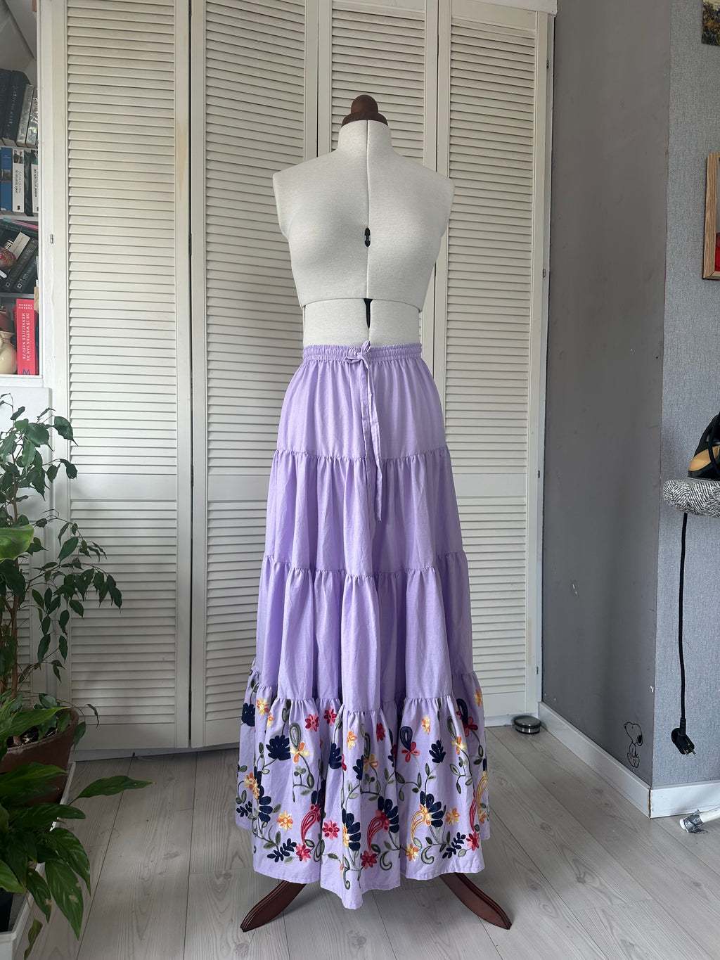 Donna rok paars, 100% katoen