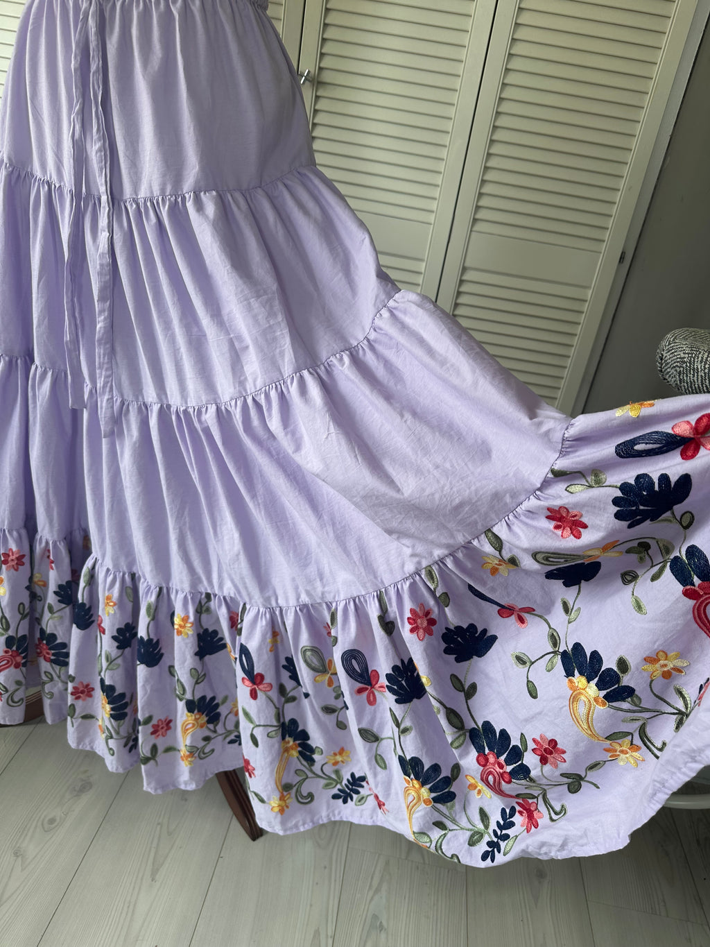 Donna rok paars, 100% katoen