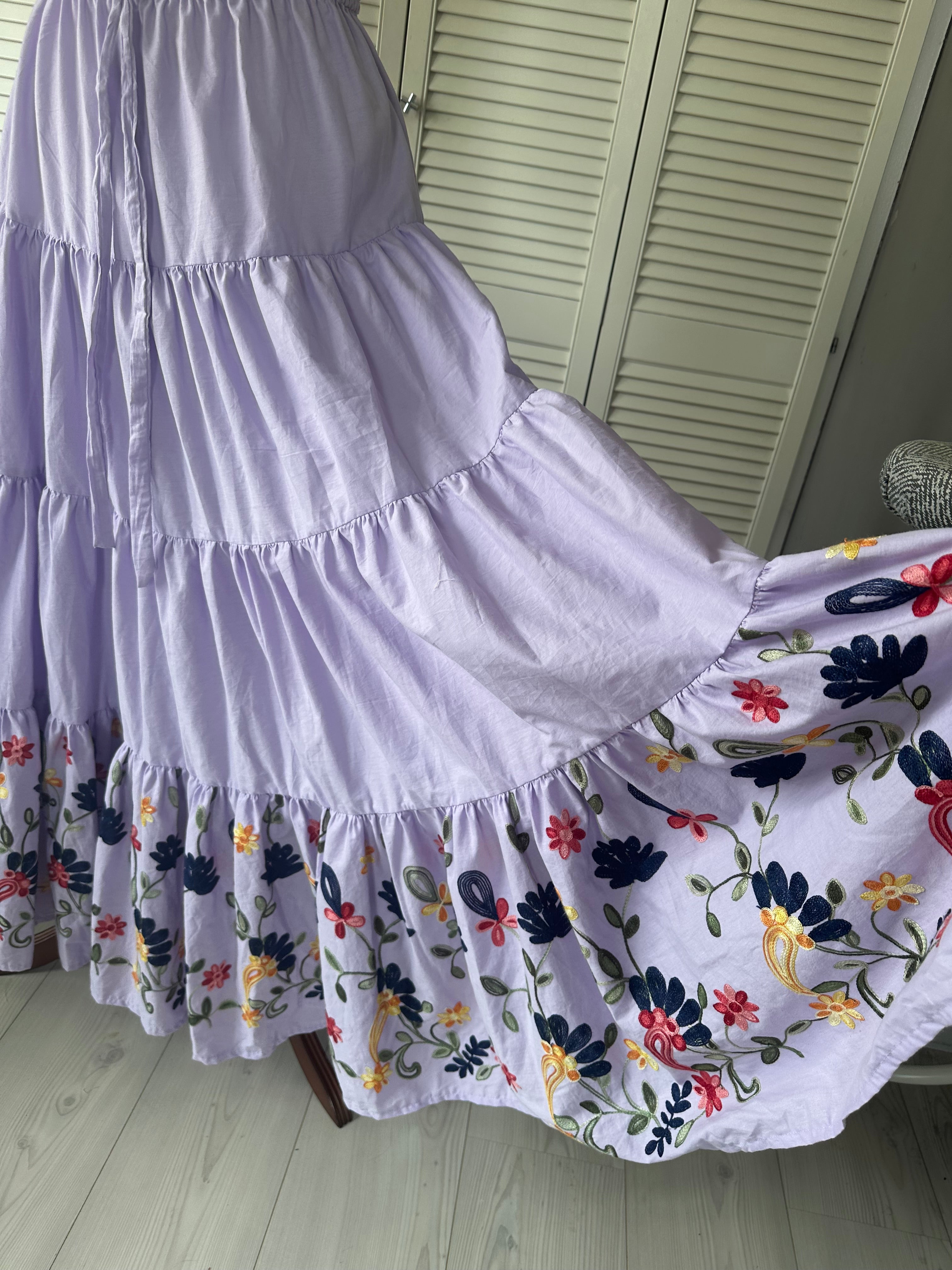 Donna rok paars, 100% katoen
