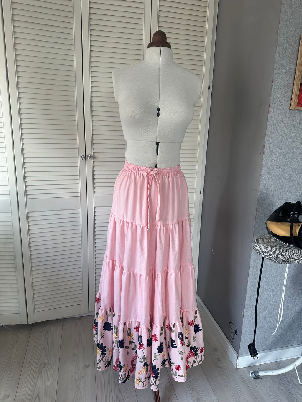Donna rok roze, 100% katoen