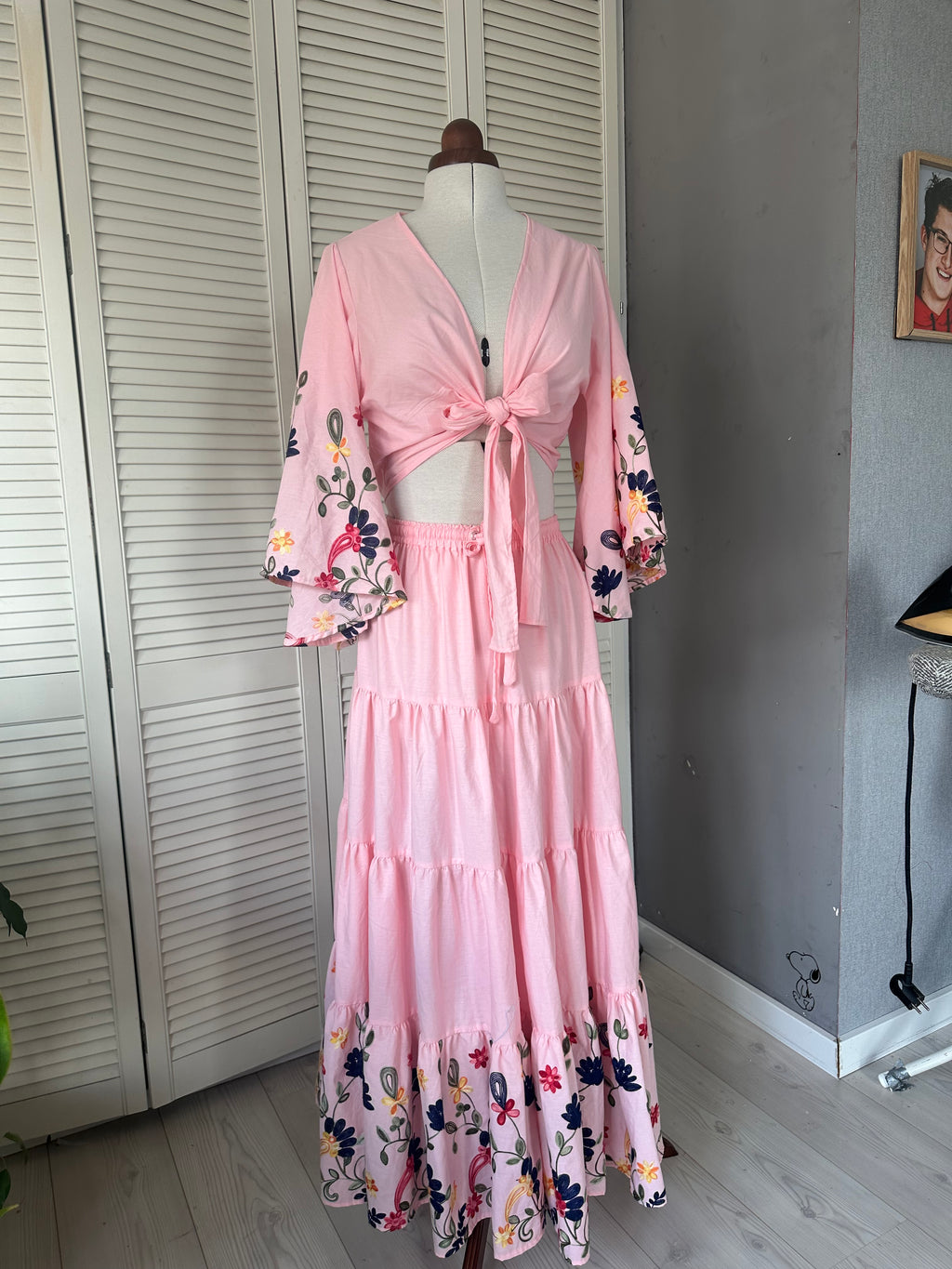 Donna rok roze, 100% katoen