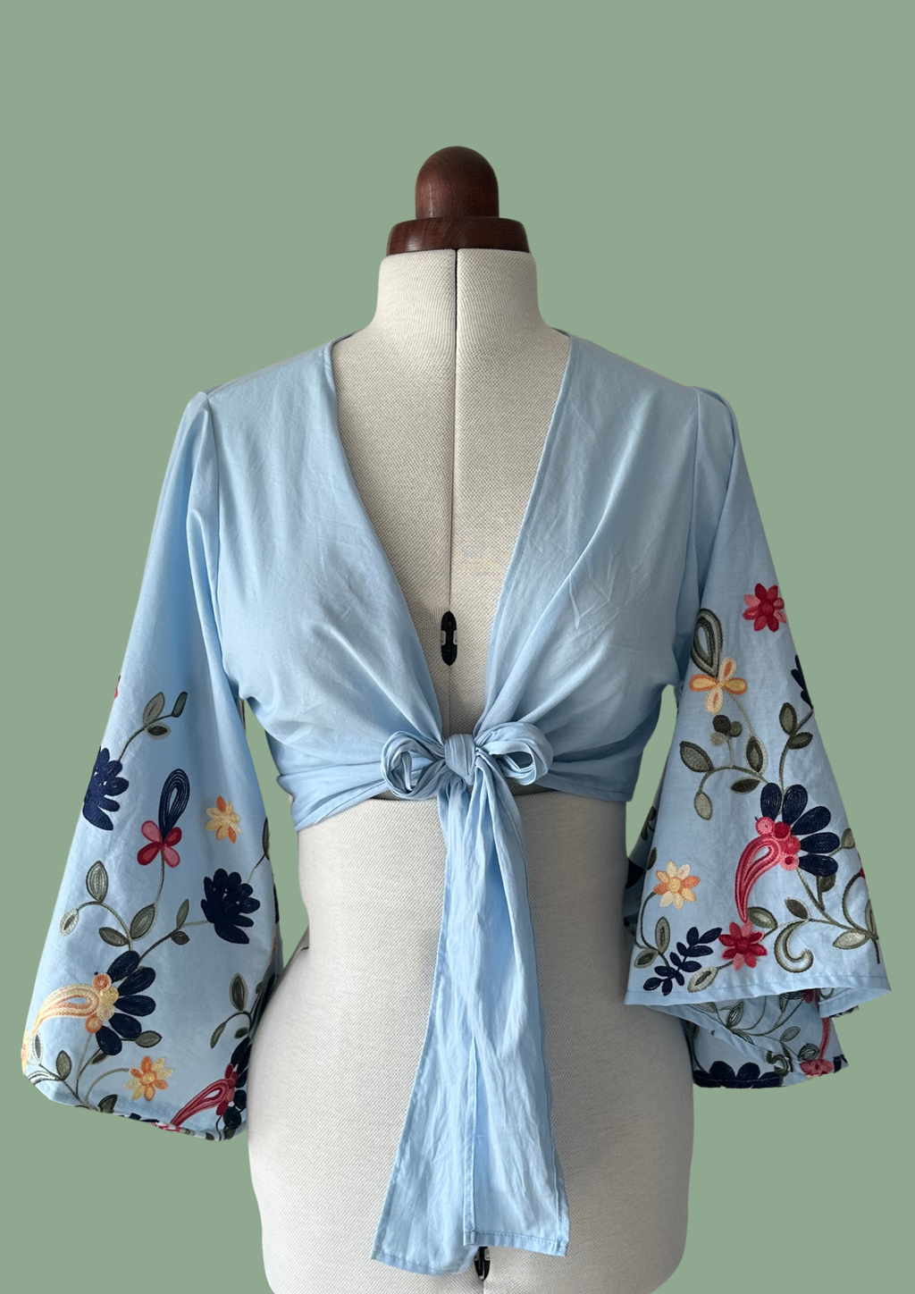 Donna top blauw, 100% katoen
